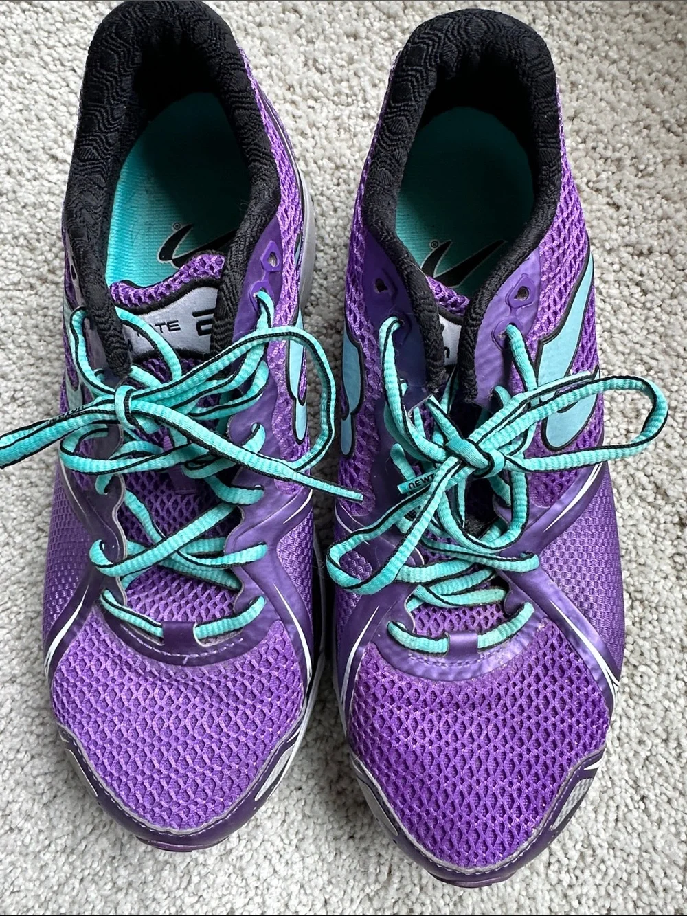 Newton Fate 2 Women's Purple Running Shoes with Aqua Laces 9.5